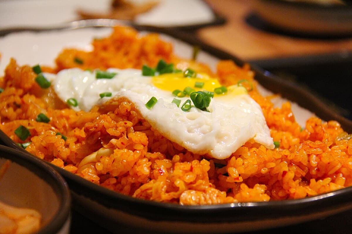완성된 김치볶음밥