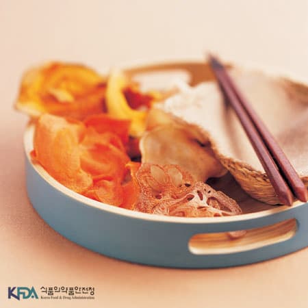 야채칩 완성 사진
