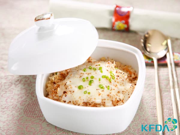 김치밥그라탕 완성 사진