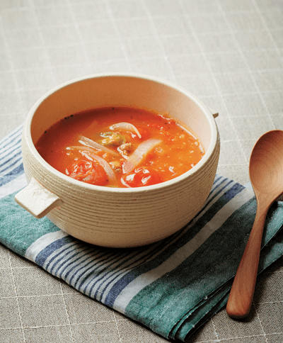 토마토돼지고기해장국 완성 사진