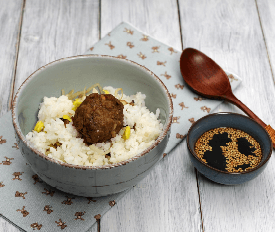 떡갈비콩나물밥 완성 사진