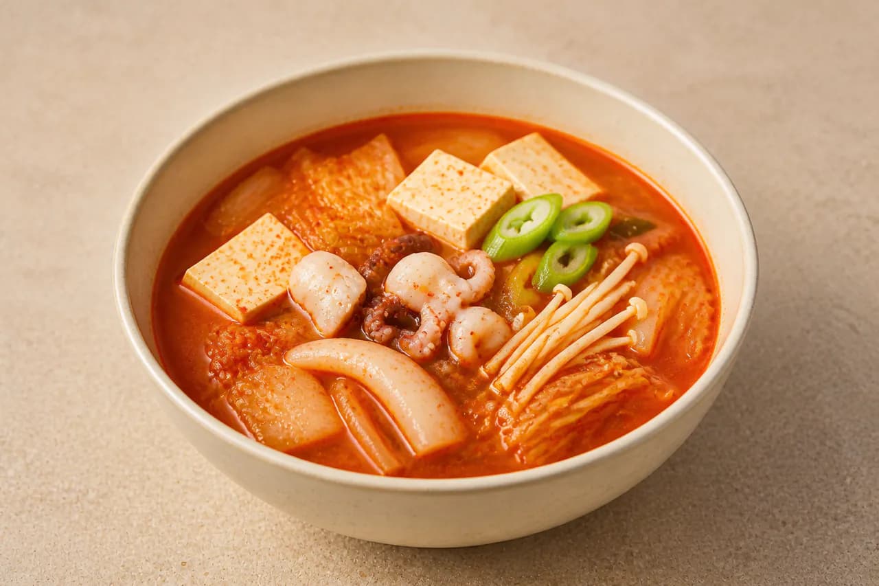 Finished 해물김치찌개