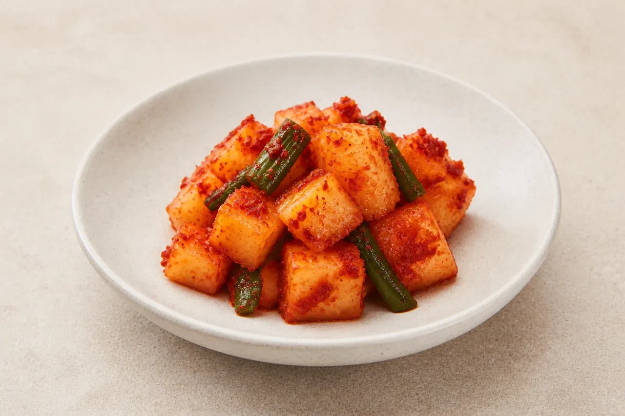 콜라비 깍두기 완성 사진