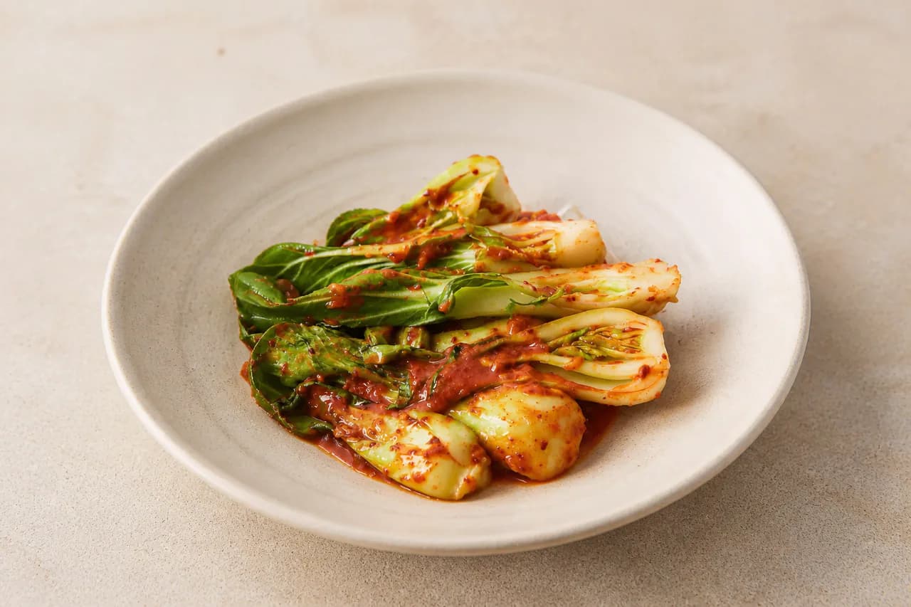청경채 김치 완성 사진